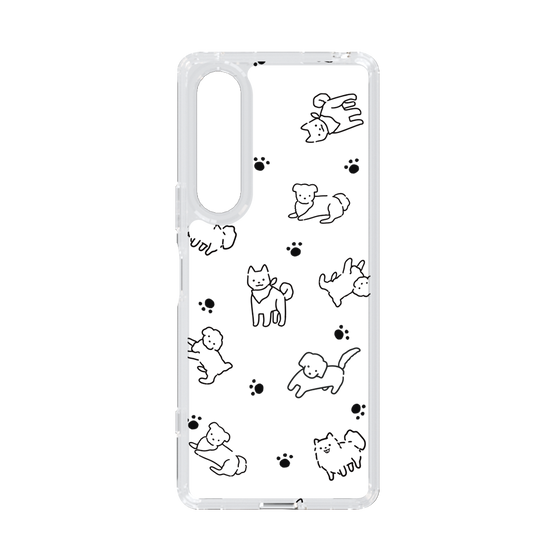 Slim Protection Case［ Original - CASEPLAY Dog All-over Pattern - black ］