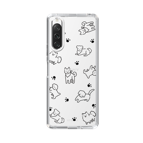 Slim Protection Case［ Original - CASEPLAY Dog All-over Pattern - black ］