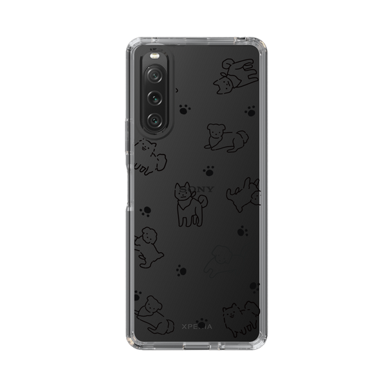 Slim Protection Case［ Original - CASEPLAY Dog All-over Pattern - black ］