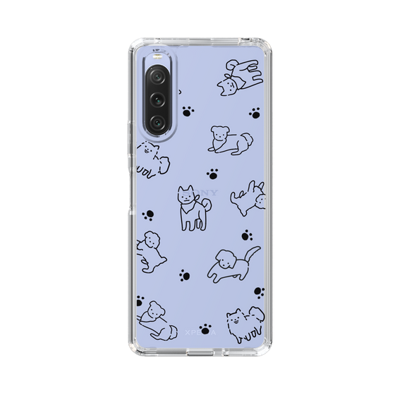 Slim Protection Case［ Original - CASEPLAY Dog All-over Pattern - black ］