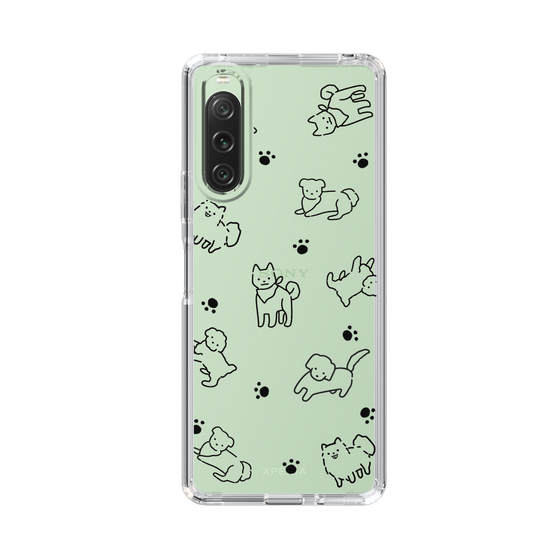 Slim Protection Case［ Original - CASEPLAY Dog All-over Pattern - black ］