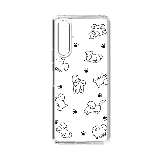 Slim Protection Case［ Original - CASEPLAY Dog All-over Pattern - black ］