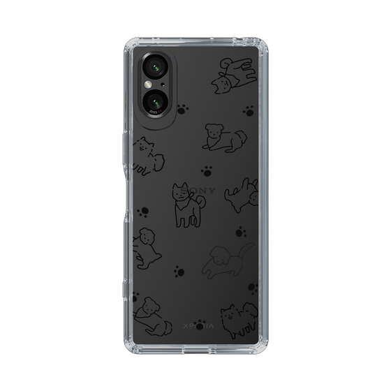 Slim Protection Case［ Original - CASEPLAY Dog All-over Pattern - black ］