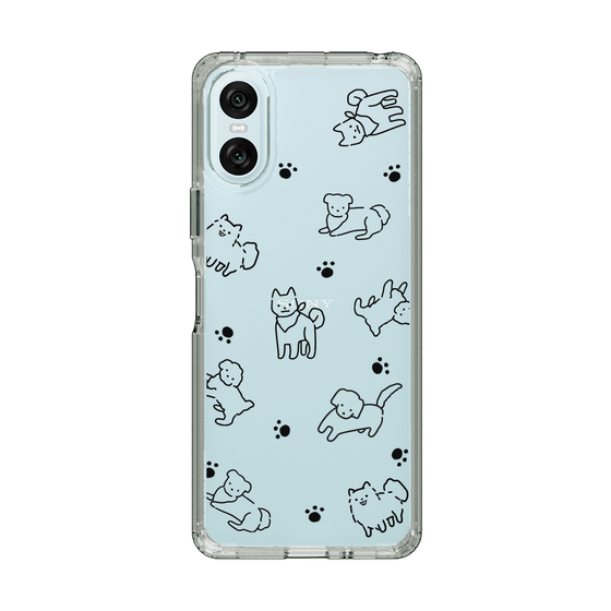 Slim Protection Case［ Original - CASEPLAY Dog All-over Pattern - black ］