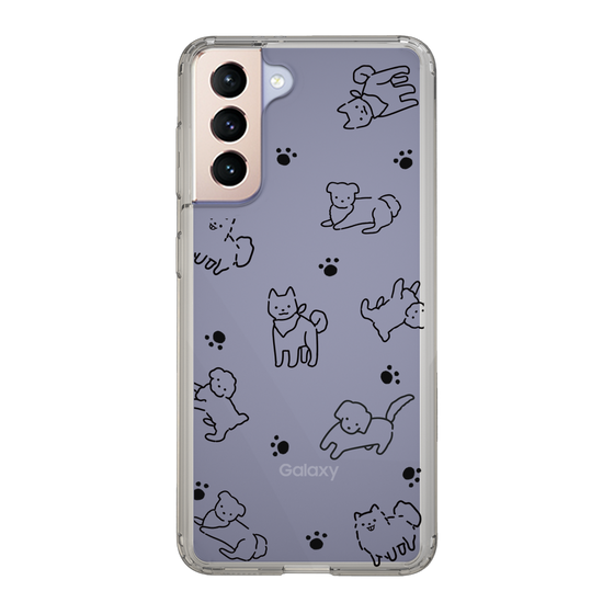Slim Protection Case［ Original - CASEPLAY Dog All-over Pattern - black ］
