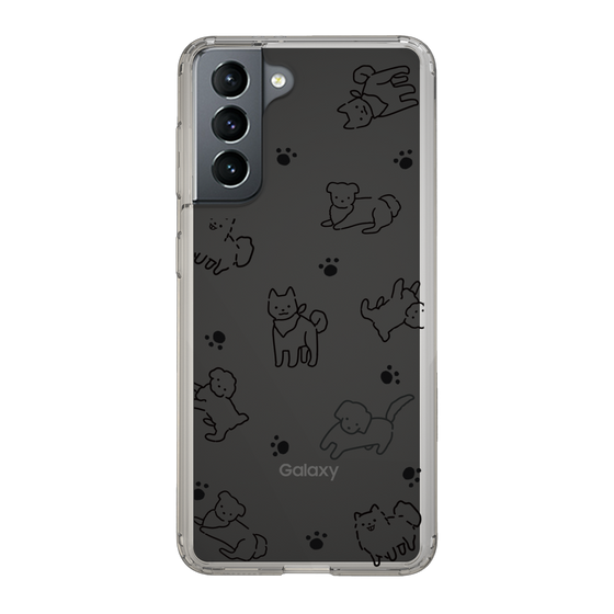 Slim Protection Case［ Original - CASEPLAY Dog All-over Pattern - black ］