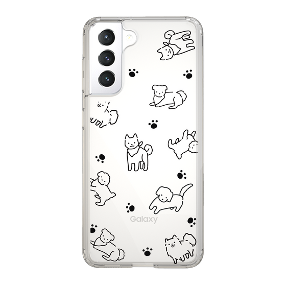 Slim Protection Case［ Original - CASEPLAY Dog All-over Pattern - black ］