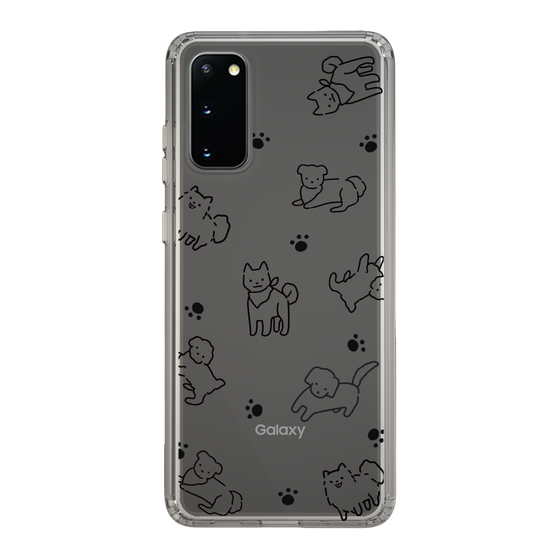 Slim Protection Case［ Original - CASEPLAY Dog All-over Pattern - black ］