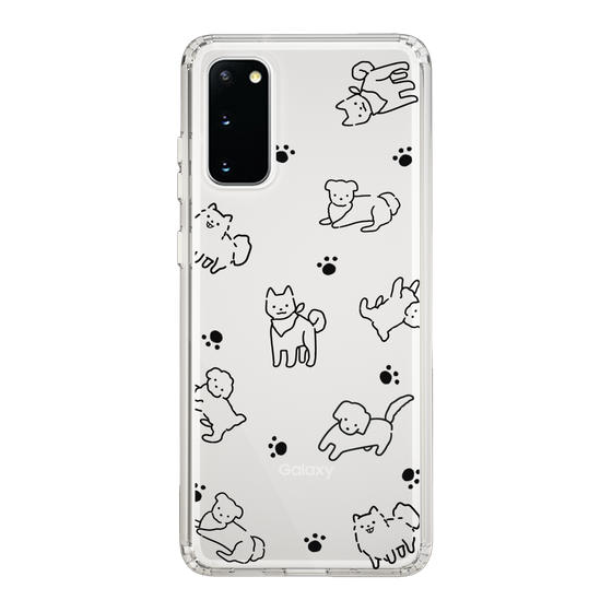Slim Protection Case［ Original - CASEPLAY Dog All-over Pattern - black ］