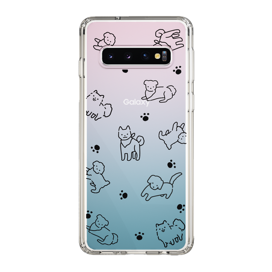 Slim Protection Case［ Original - CASEPLAY Dog All-over Pattern - black ］