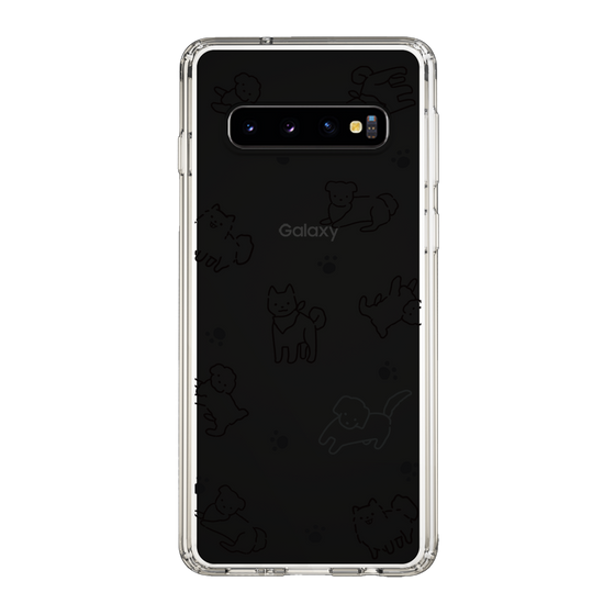 Slim Protection Case［ Original - CASEPLAY Dog All-over Pattern - black ］