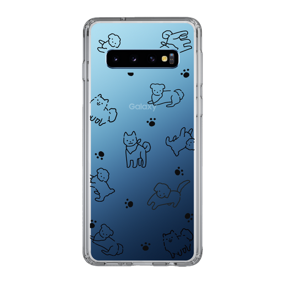 Slim Protection Case［ Original - CASEPLAY Dog All-over Pattern - black ］