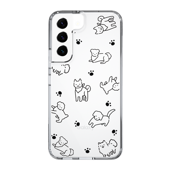 Slim Protection Case［ Original - CASEPLAY Dog All-over Pattern - black ］