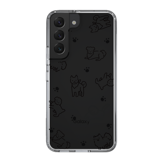 Slim Protection Case［ Original - CASEPLAY Dog All-over Pattern - black ］