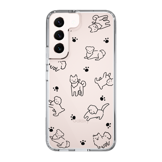 Slim Protection Case［ Original - CASEPLAY Dog All-over Pattern - black ］