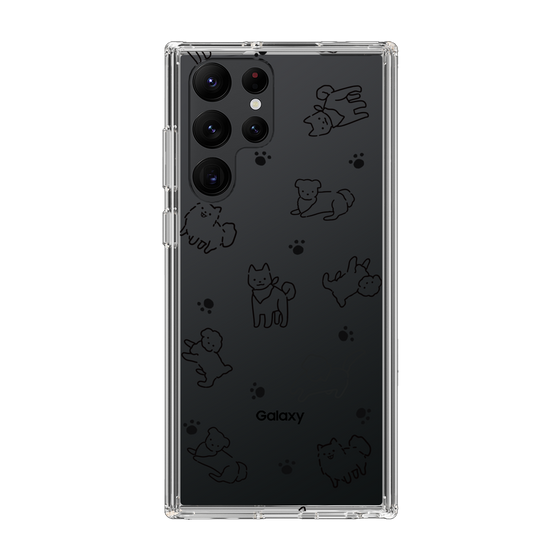 Slim Protection Case［ Original - CASEPLAY Dog All-over Pattern - black ］