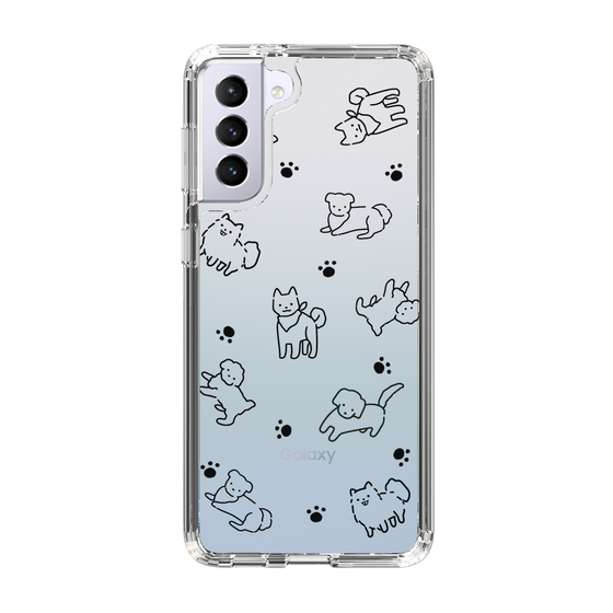 Slim Protection Case［ Original - CASEPLAY Dog All-over Pattern - black ］