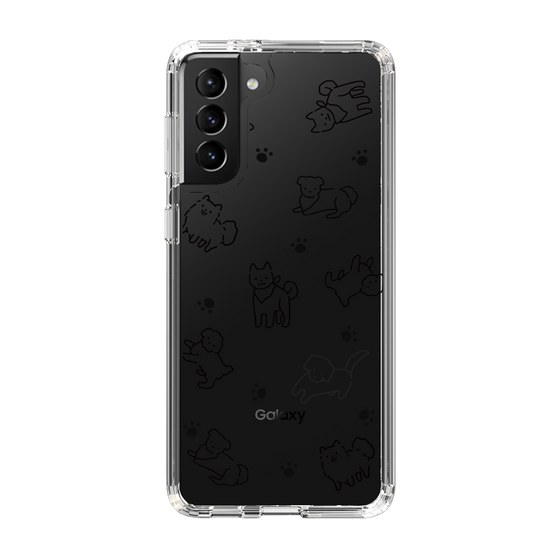 Slim Protection Case［ Original - CASEPLAY Dog All-over Pattern - black ］
