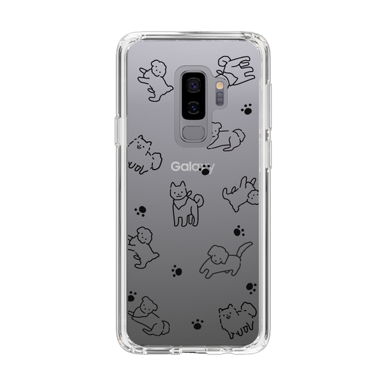 Slim Protection Case［ Original - CASEPLAY Dog All-over Pattern - black ］