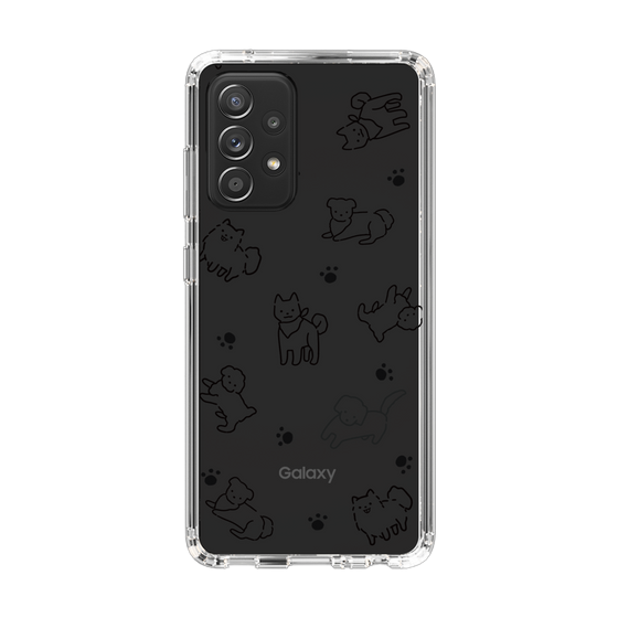 Slim Protection Case［ Original - CASEPLAY Dog All-over Pattern - black ］