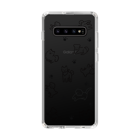 Slim Protection Case［ Original - CASEPLAY Dog All-over Pattern - black ］