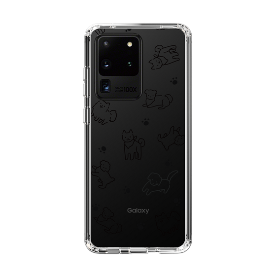 Slim Protection Case［ Original - CASEPLAY Dog All-over Pattern - black ］