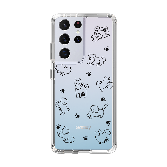 Slim Protection Case［ Original - CASEPLAY Dog All-over Pattern - black ］