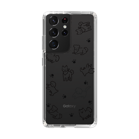Slim Protection Case［ Original - CASEPLAY Dog All-over Pattern - black ］