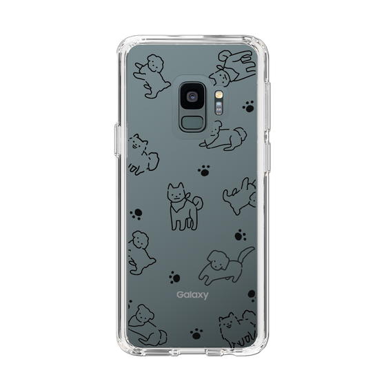 Slim Protection Case［ Original - CASEPLAY Dog All-over Pattern - black ］
