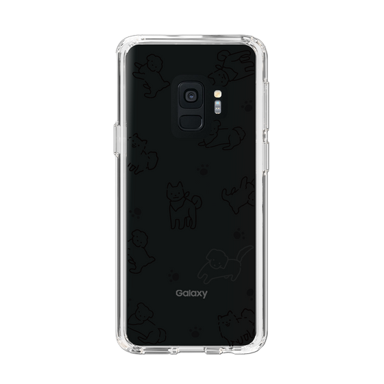 Slim Protection Case［ Original - CASEPLAY Dog All-over Pattern - black ］