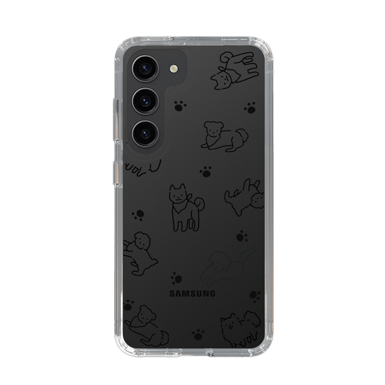 Slim Protection Case［ Original - CASEPLAY Dog All-over Pattern - black ］