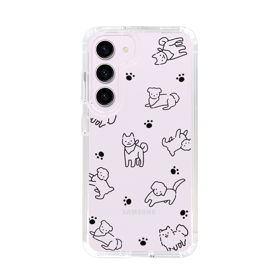 Slim Protection Case［ Original - CASEPLAY Dog All-over Pattern - black ］