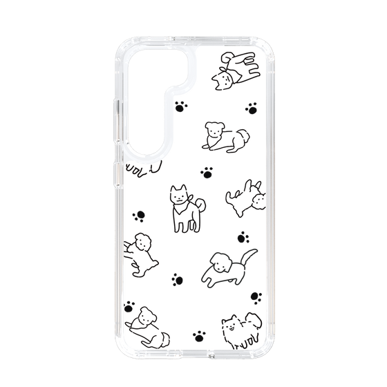 Slim Protection Case［ Original - CASEPLAY Dog All-over Pattern - black ］