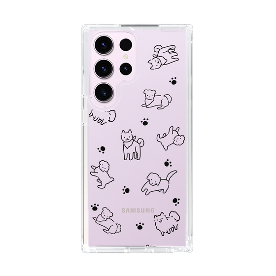 Slim Protection Case［ Original - CASEPLAY Dog All-over Pattern - black ］