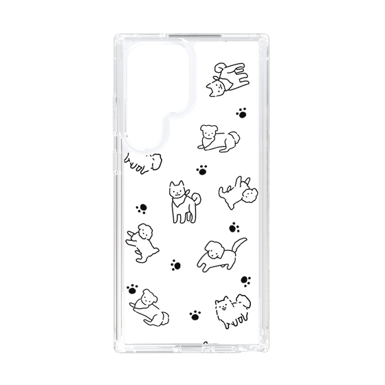 Slim Protection Case［ Original - CASEPLAY Dog All-over Pattern - black ］