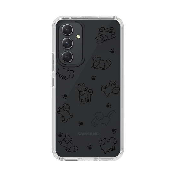 Slim Protection Case［ Original - CASEPLAY Dog All-over Pattern - black ］