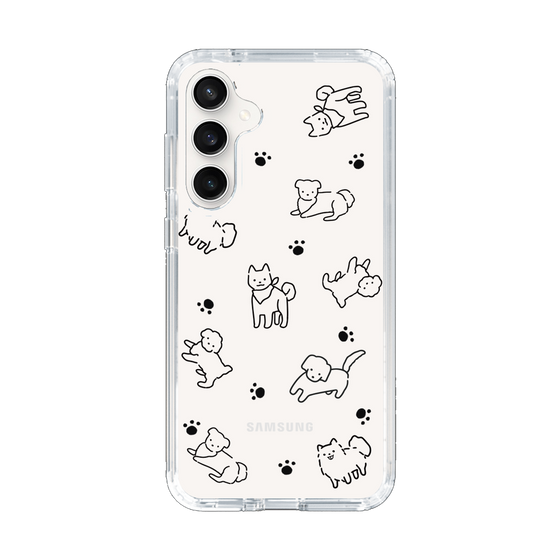 Slim Protection Case［ Original - CASEPLAY Dog All-over Pattern - black ］