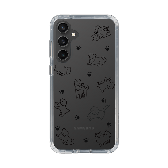 Slim Protection Case［ Original - CASEPLAY Dog All-over Pattern - black ］