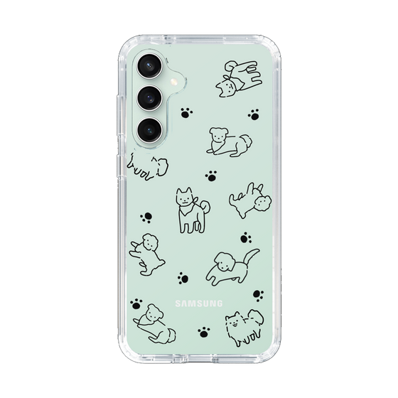 Slim Protection Case［ Original - CASEPLAY Dog All-over Pattern - black ］