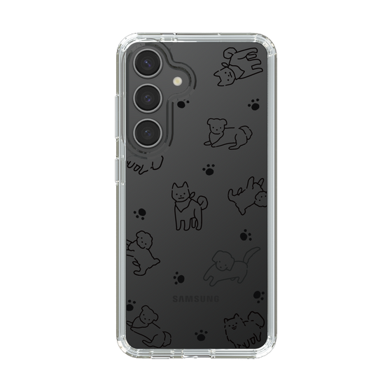 Slim Protection Case［ Original - CASEPLAY Dog All-over Pattern - black ］