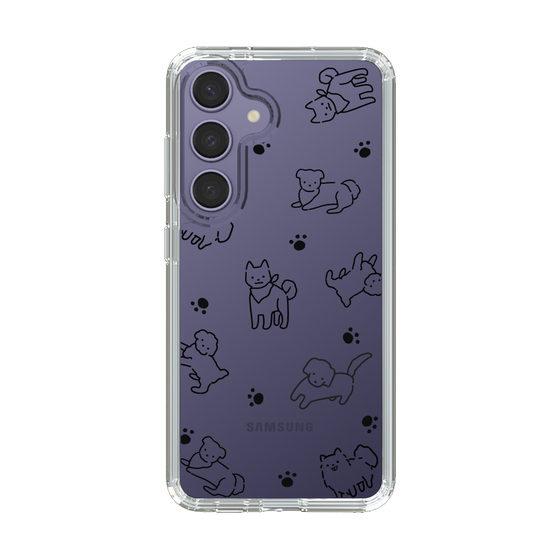 Slim Protection Case［ Original - CASEPLAY Dog All-over Pattern - black ］
