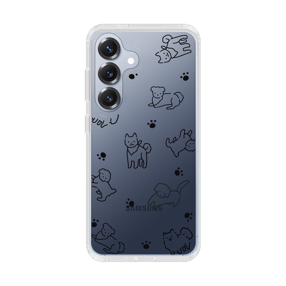 Slim Protection Case［ Original - CASEPLAY Dog All-over Pattern - black ］