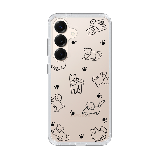 Slim Protection Case［ Original - CASEPLAY Dog All-over Pattern - black ］