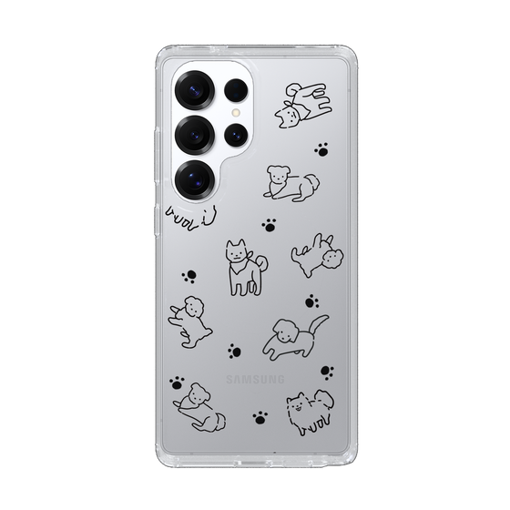 Slim Protection Case［ Original - CASEPLAY Dog All-over Pattern - black ］