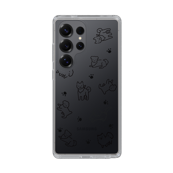 Slim Protection Case［ Original - CASEPLAY Dog All-over Pattern - black ］