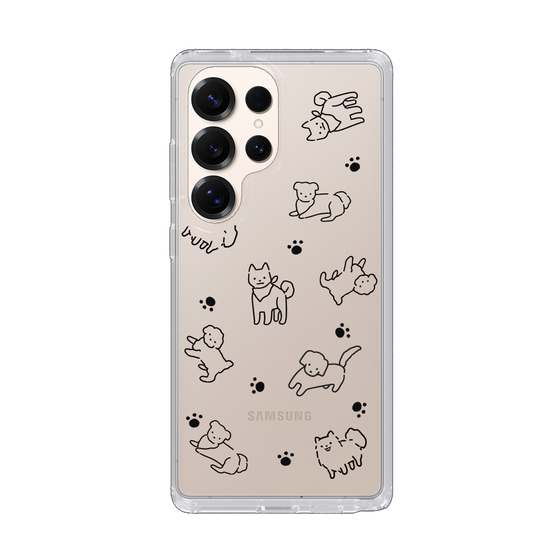 Slim Protection Case［ Original - CASEPLAY Dog All-over Pattern - black ］
