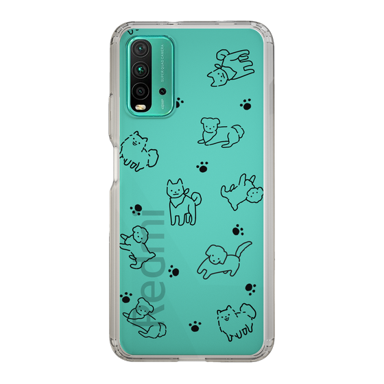 Slim Protection Case［ Original - CASEPLAY Dog All-over Pattern - black ］