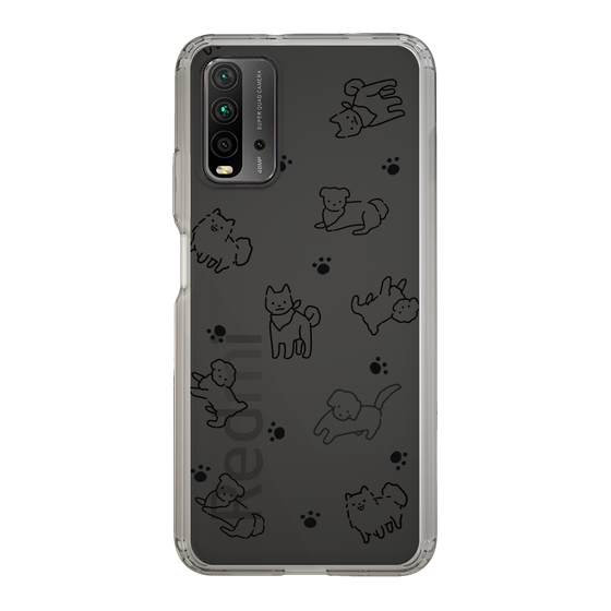 Slim Protection Case［ Original - CASEPLAY Dog All-over Pattern - black ］