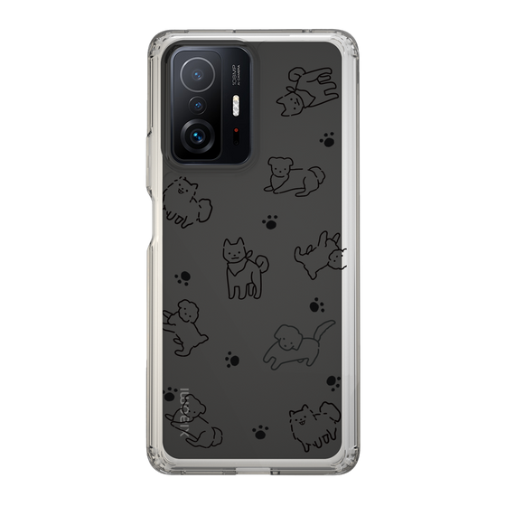 Slim Protection Case［ Original - CASEPLAY Dog All-over Pattern - black ］