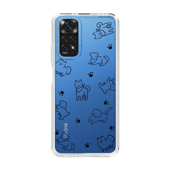 Slim Protection Case［ Original - CASEPLAY Dog All-over Pattern - black ］